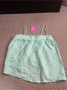 Edikted Mint Green Mini Skirt